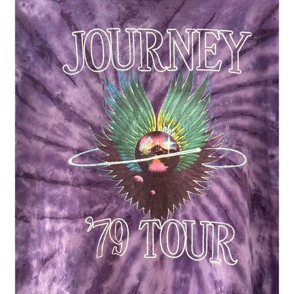 Journey Tie-Dye Purple T-Shirt Scarab Graphic Multi-Color Unisex L - Picture 2 of 4